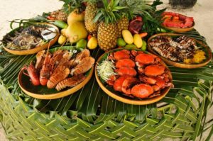 sea foods and fruits